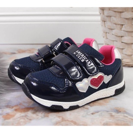 Deportivas niña American Club azul marino rosado 2