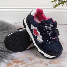 Deportivas niña American Club azul marino rosado 4
