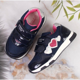 Deportivas niña American Club azul marino rosado 3