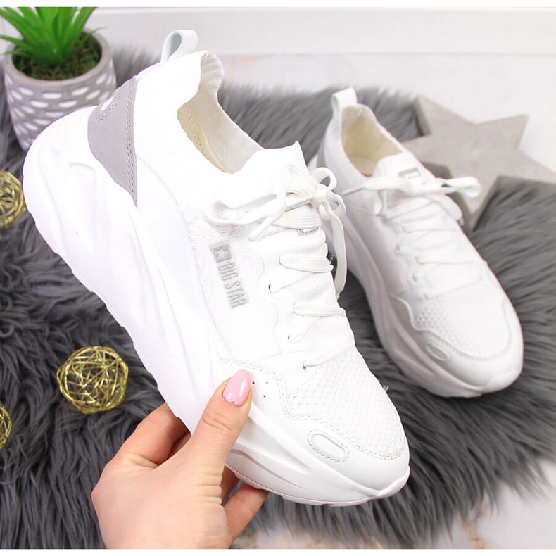 Deportivas mujer plataforma blancas Big Star JJ274604 blanco 1