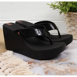 Black Zaxy HH285292 chanclas cuña goma negra negro 4