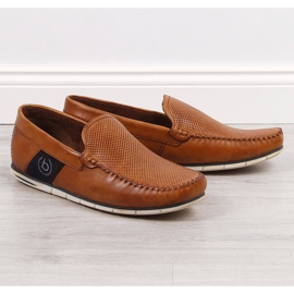 Mocasines marrones de piel para hombre Bugatti JJ153094 marrón 4