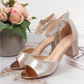 Sandalias de mujer Golden Vinceza en el poste dorado 5