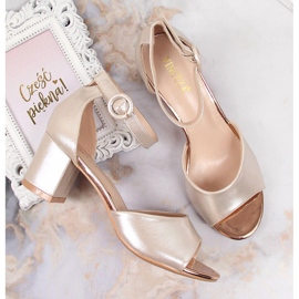 Sandalias de mujer Golden Vinceza en el poste dorado 6