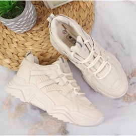 News Zapatos deportivos de mujer con suela gruesa, beige NOVEDADES 3