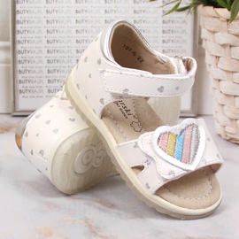 S.Barski Sandalias blancas para niña con velcro S. Barski blanco 4
