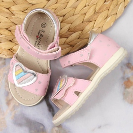 S.Barski Sandalias niña con velcro rosa S. Barski rosado 4