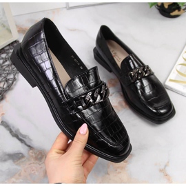 S.Barski Zapatos mujer con cadena croco negro S. Barski 4