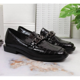 S.Barski Zapatos mujer con cadena croco negro S. Barski 3