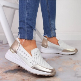 Zapatos cuña de piel, blanco Filippo 6
