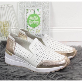 Zapatos cuña de piel, blanco Filippo 4