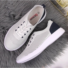 Zapatos de piel calados Artiker gris para mujer 5