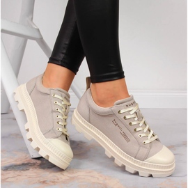 Zapatillas de mujer en la plataforma beige Bugatti JJ253026 1