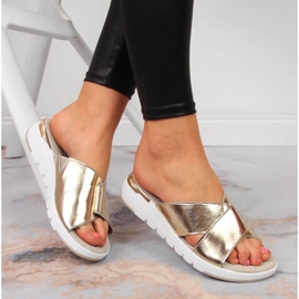 S.Barski Babuchas mujer piel lacada oro S. Barski dorado 1
