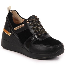 S.Barski Zapatos de mujer en piel con cuña negros S. Barski 7