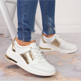 S.Barski Zapatos de mujer en piel con cuñas, blanco S. Barski 3