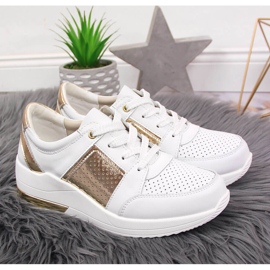 S.Barski Zapatos de mujer en piel con cuñas, blanco S. Barski 5