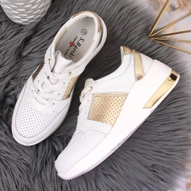 S.Barski Zapatos de mujer en piel con cuñas, blanco S. Barski 6