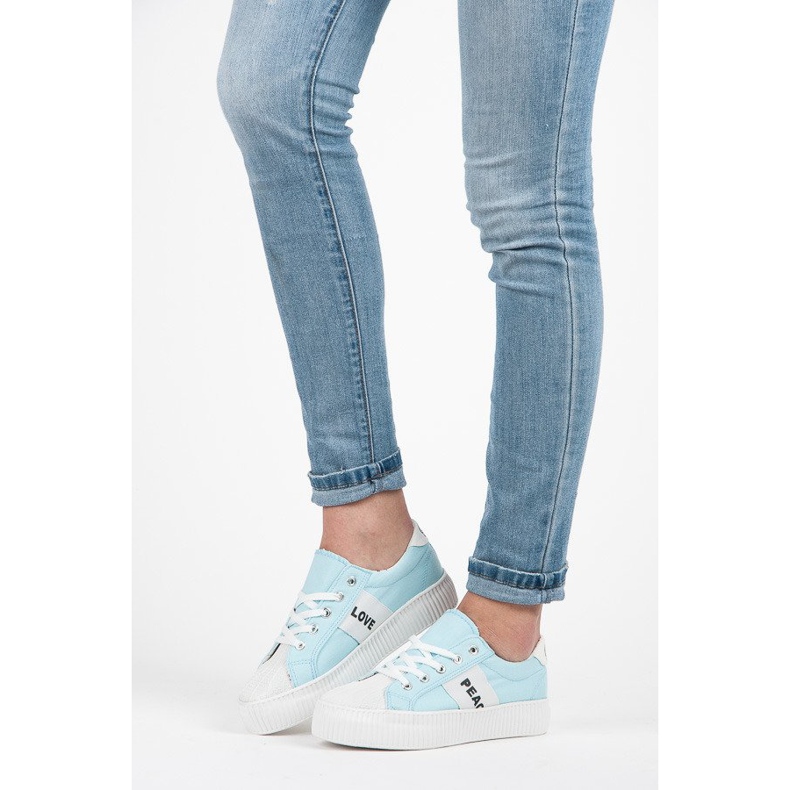 Kylie zapatillas amor y paz azul 1