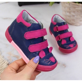 Zapatos niña con velcro azul marino Kornecki 6776 1