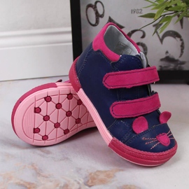 Zapatos niña con velcro azul marino Kornecki 6776 3