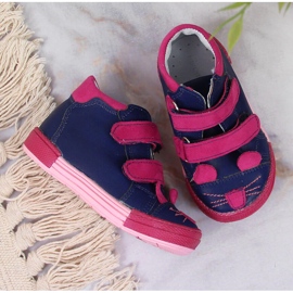 Zapatos niña con velcro azul marino Kornecki 6776 4