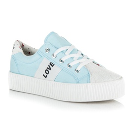 Kylie zapatillas amor y paz azul 3