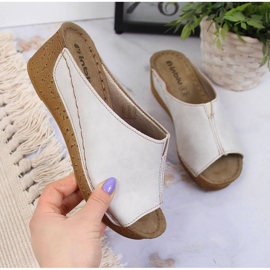 Babuchas mujer cuña Inblu beige 1