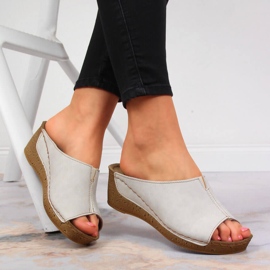 Babuchas mujer cuña Inblu beige 4