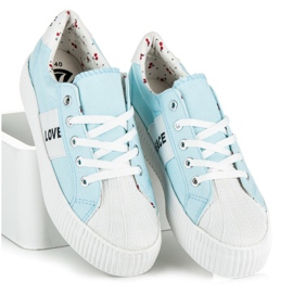 Kylie zapatillas amor y paz azul 6