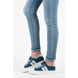 Kylie zapatillas amor y paz azul 2
