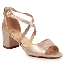 Sandalias de mujer en el poste de oro de Sergio Leone dorado 1