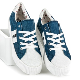 Kylie zapatillas amor y paz azul 3