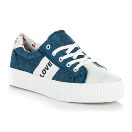 Kylie zapatillas amor y paz azul 4
