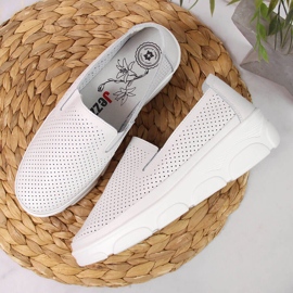 Zapatos cómodos mujer piel blanco Jezzi 3