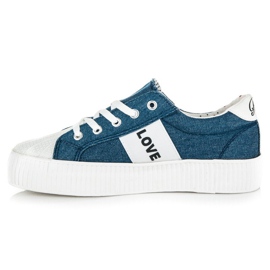 Kylie zapatillas amor y paz azul 5