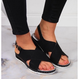 Sandalias mujer cómodas, negro Vinceza 6