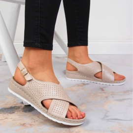 Sandalias mujer cómodas beige Vinceza 5