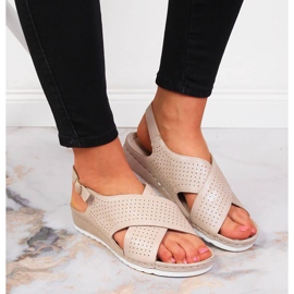 Sandalias mujer cómodas beige Vinceza 6