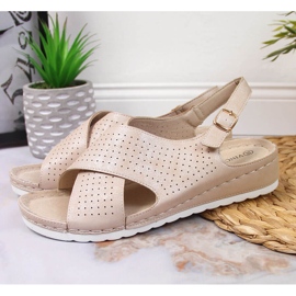 Sandalias mujer cómodas beige Vinceza 3