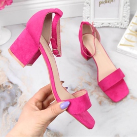 Sandalias de mujer rosa Vinceza en el poste rosado 1