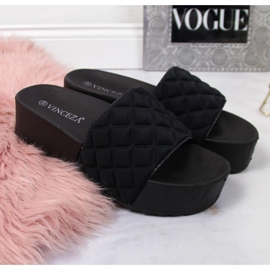 Zapatillas de estar por casa de mujer Vinceza acolchadas en negro 4
