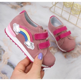 Zapatos niña con velcro lila Kornecki 6775 violeta multicolor 1