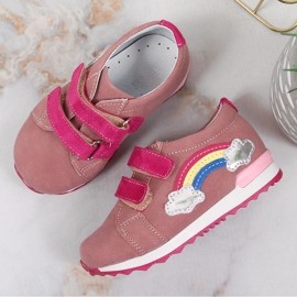 Zapatos niña con velcro lila Kornecki 6775 violeta multicolor 3