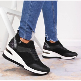 Zapatos cuña mujer negros, slip on Artiker negro 5
