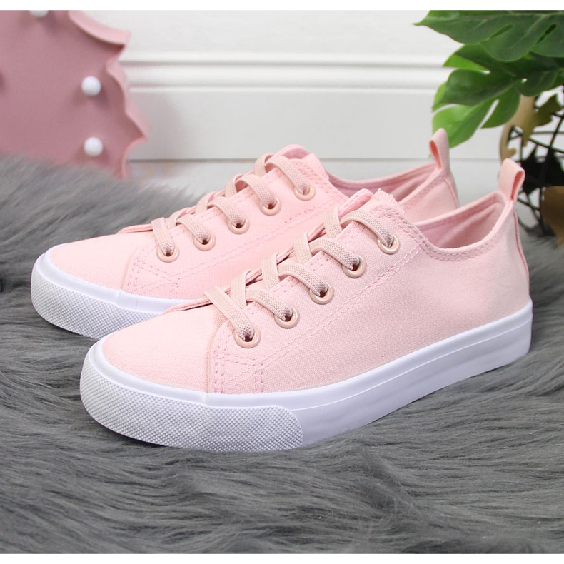 Zapatillas atletico de goma rosa 2