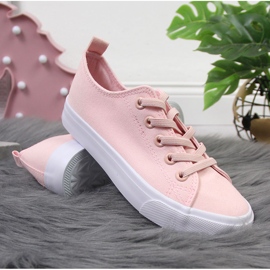 Zapatillas atletico de goma rosa rosado 4
