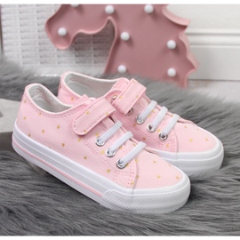 Deportivas atletico de tejido estrella rosa rosado 2