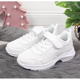 Deportiva infantil velcro American Club blanca blanco 2