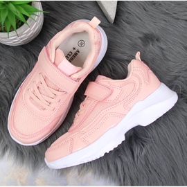 Deportiva niña American Club rosa con velcros rosado 4